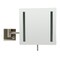 Alfi Brand Brushed Nickel Wall Mnt Sqr 8" 5x Magnifying Cosmetic Mirror W/ Light ABM8WLED-BN - alternate 2